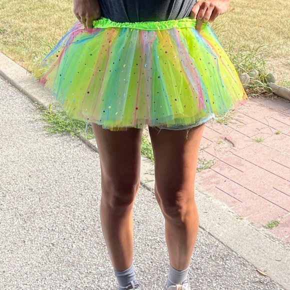 Bunny Ears and Tutu set 4 Full Layer Rainbow Sparkle Tutu - Picture 8 of 12